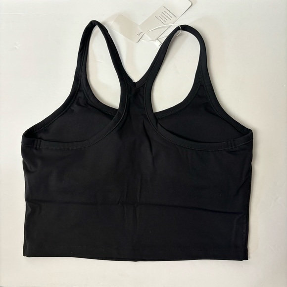 ZH LULU Black Workout Tank w/ Removable Cups Also worn as Crop Tank Size 8 NEW - Picture 10 of 11